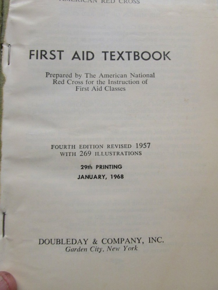 4th EDITION FIRST AID BY RED CROSS