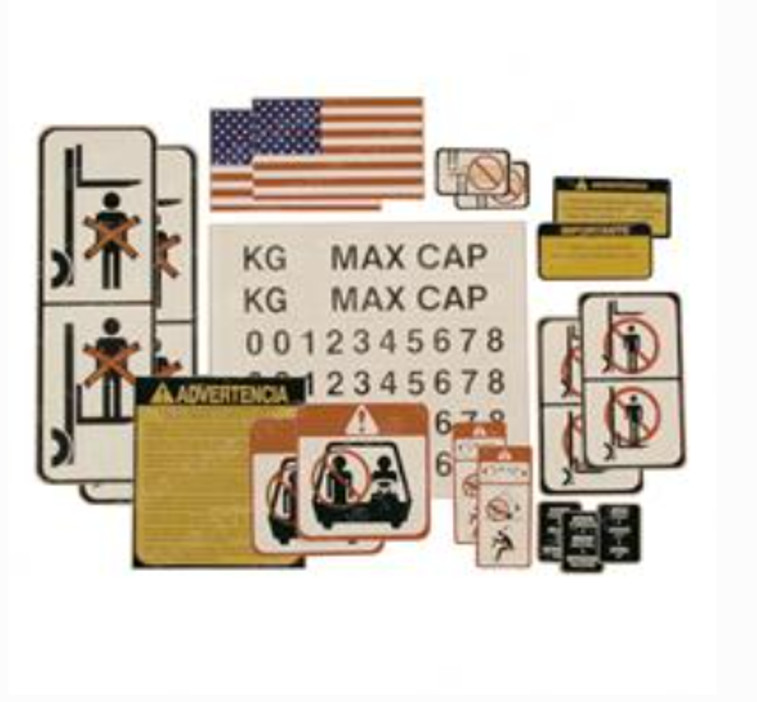 Universal Forklift Decal Kit Spanish