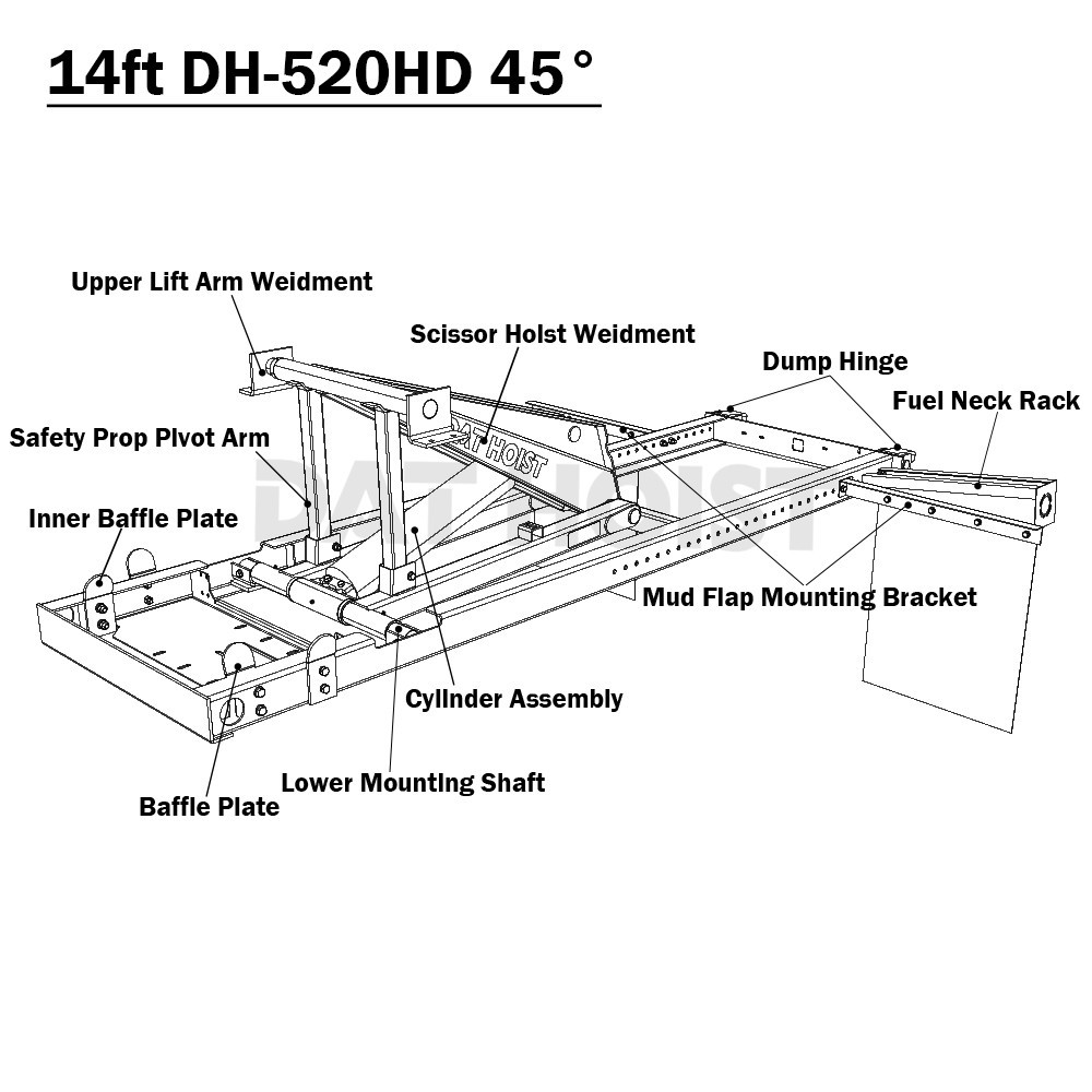 Subframe hoist kit 14ft DH-520 45°