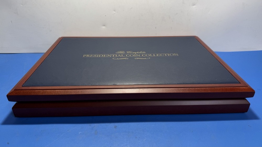 Franklin Mint Complete Presidential Coin Collection Cherry Storage Display Case