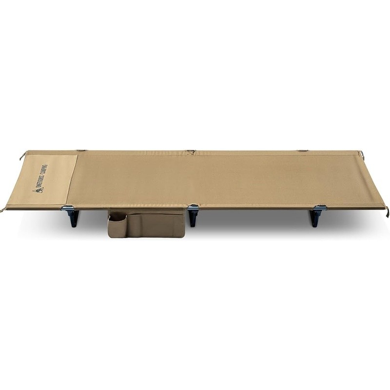 Portable Camping Cot Foldable Bed Lightweight Durable W/ Storage Pockets New
