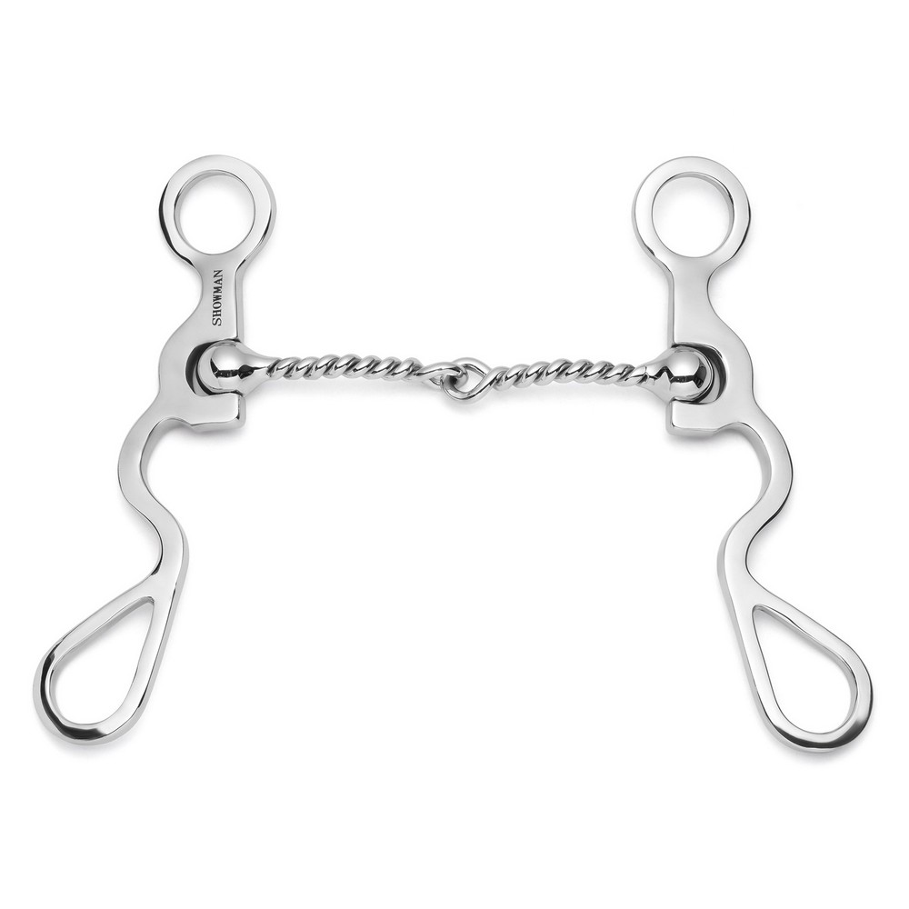 Showman S Shank Bit w/ Twisted Wire Snaffle
