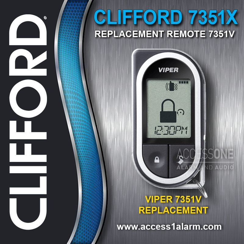 Clifford 7351X 2-Way LCD Replacement Remote Control Transmitter By Viper 7351V