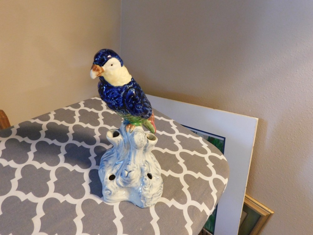 Parrot Flower Frog Vintage