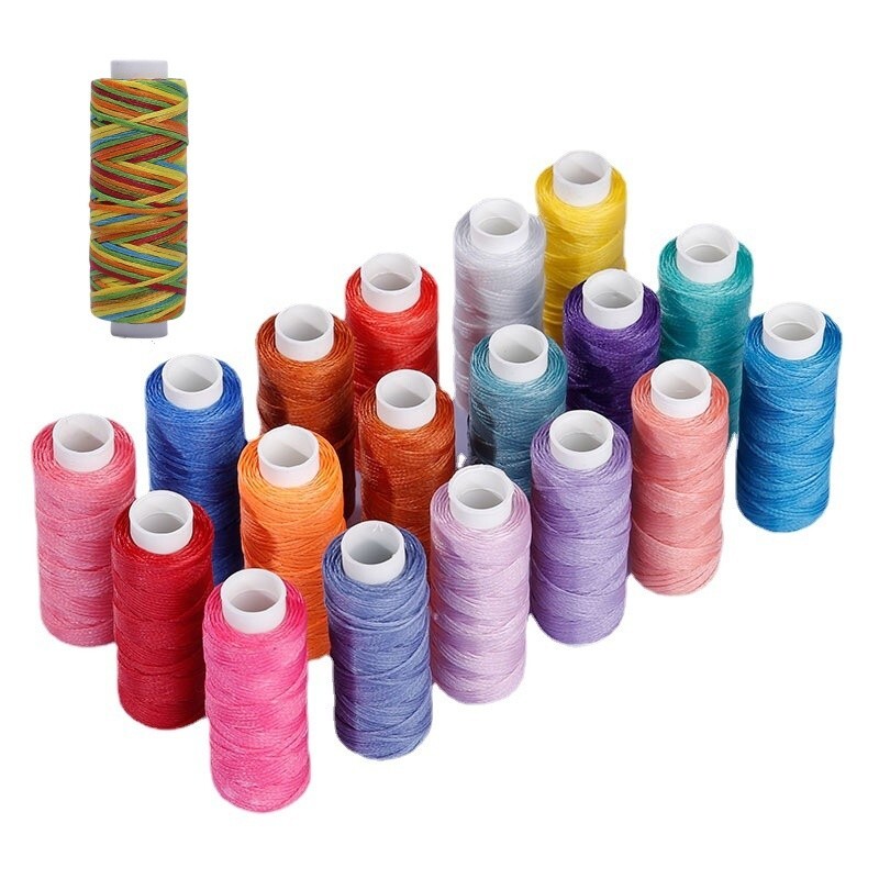 30m/roll Flat Waxed Polyester Cords Sewing String Jewelry Craft Threads 0.8mm