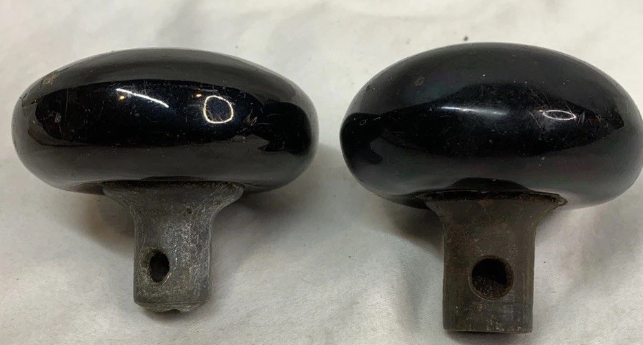 Two Antique Mortise Lock Door Knobs Original Replacement Knobs With Spindle