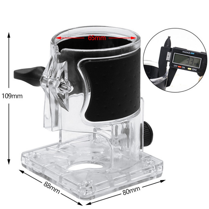 Plastic Cylinder Design Base Assembly Plastic Trimming Machine Transparent Cover