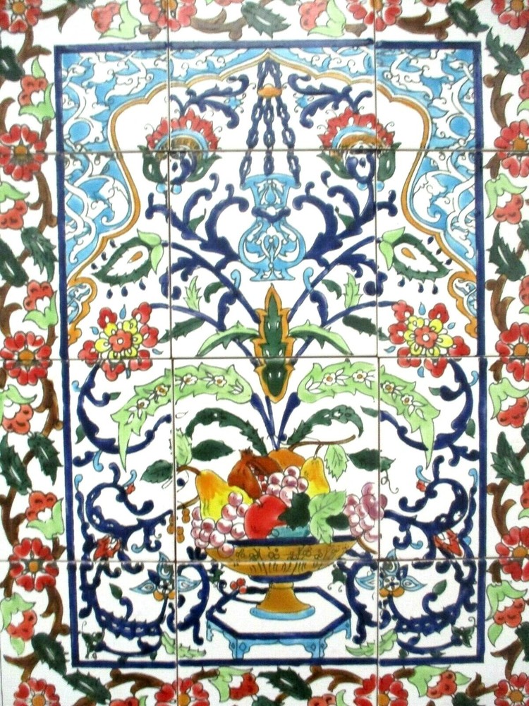 18" x 24" Ceramic tile art Mosaic wall mural Panel Fruit floral BACKSPLASH