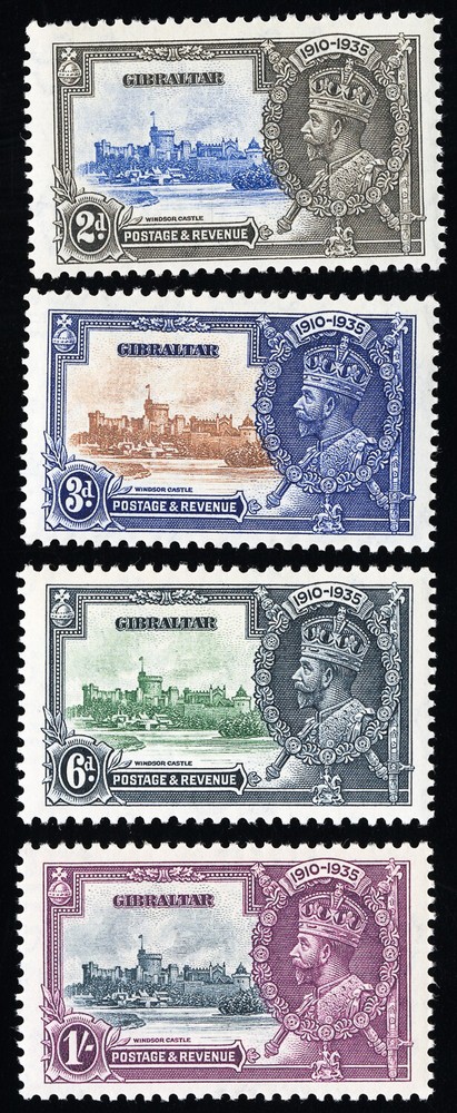 Gibraltar Stamps # 100-3 MLH VF Scott Value $33.00