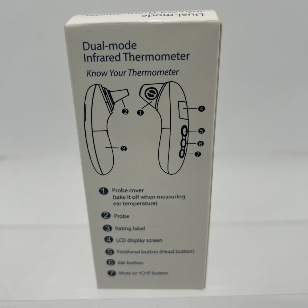 Forehead and ear thermometer dual mode infrared
