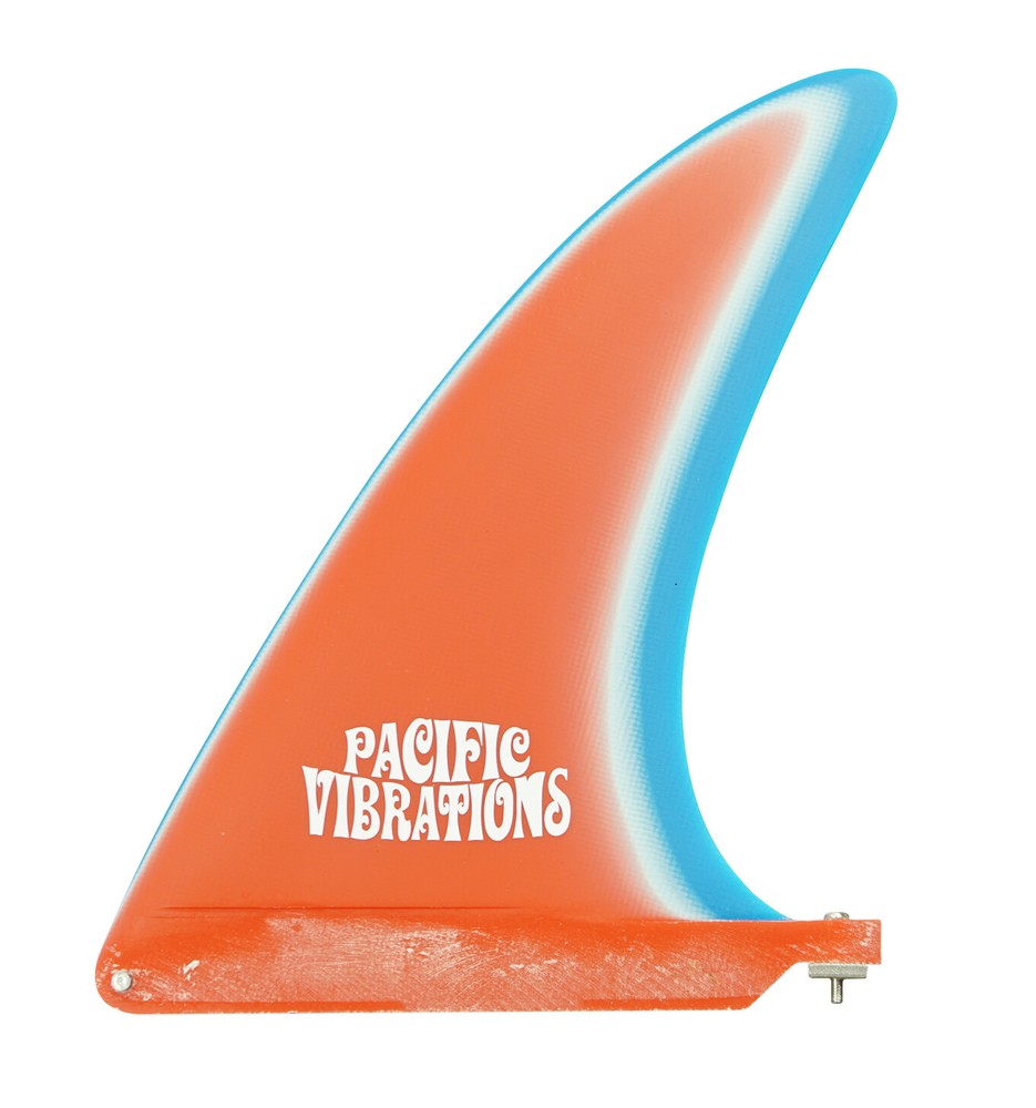 Pacific Vibrations 8.5" Surfboard Single Fin Vintage Template red/white/blue