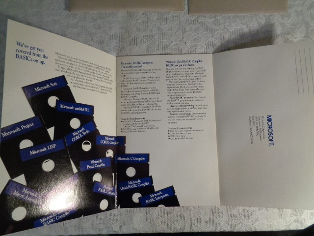 Microsoft QuickBASIC Compiler 2.0 5.25" Floppy Vintage Computer Programming Tool