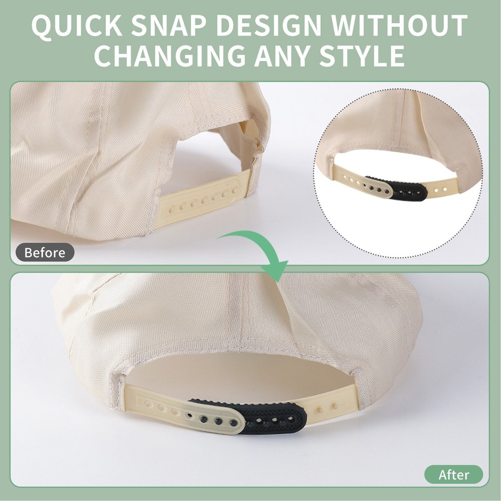 4PCS Hat Extender Extension Accessories Silicone 7 Holes Snapback Strap Baseball