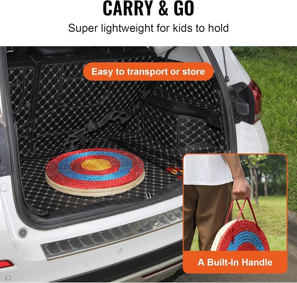 Straw Archery Targets, 3 Layers 20" Arrow Target for Backyard