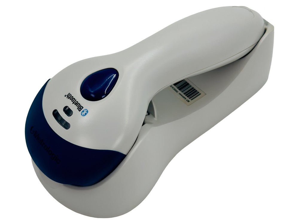 Metrologic MS9535 Voyager 1D Barcode Scanner w/MI9535-538 Base & USB Cable