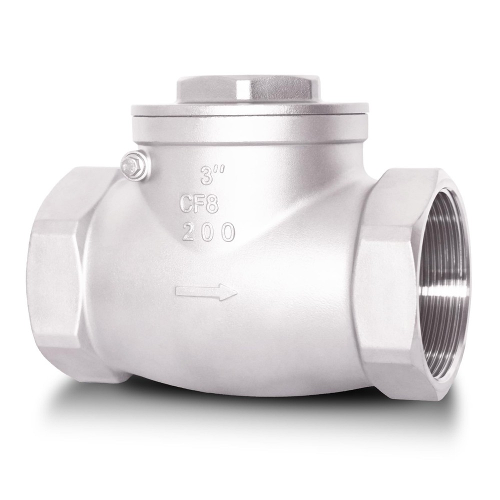 3" NPT Horizontal Check Valve, Stainless Steel Non Return Swing Check Valve, ...