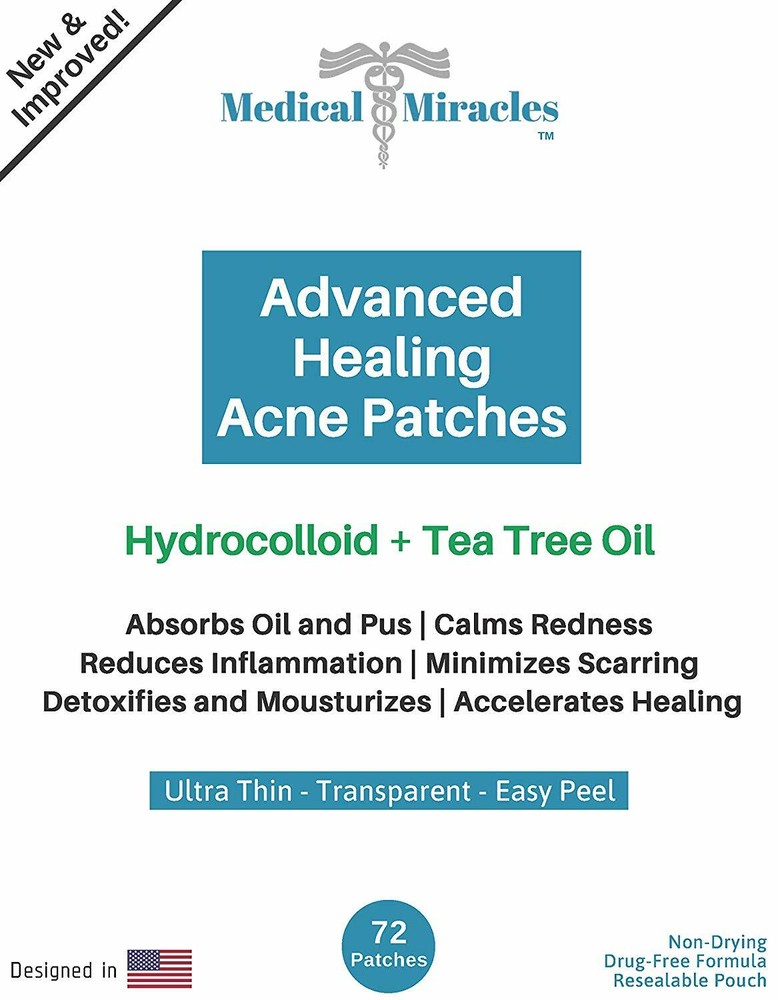 Medical Miracles Advanced Healing Acne Patch - Tea Tree Oil + Hydrocolloid