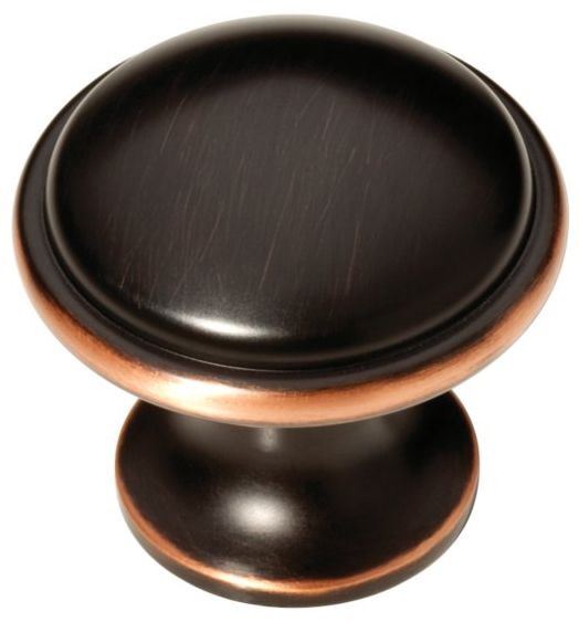1-3/4" Oversized Wide Base Knob Bronze with Copper