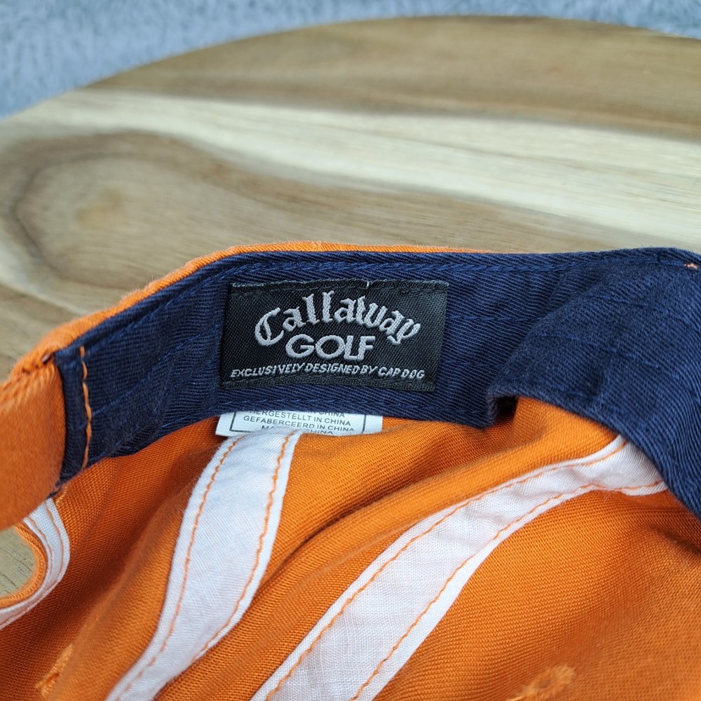 Callaway Hat Cap Strap Back Orange Blue Golf Golfing Adjustable Mens