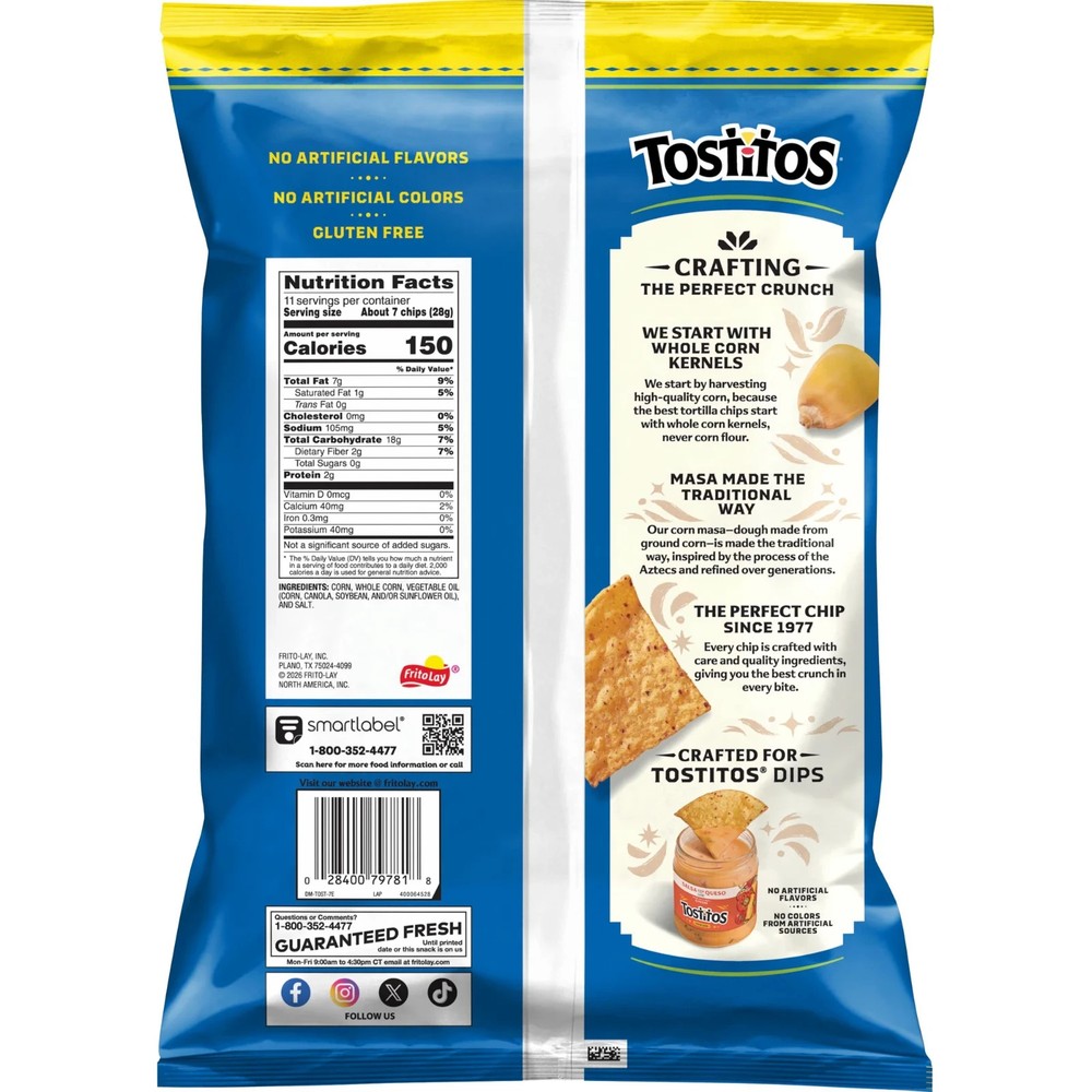 Tostitos Traditional Cantina Tortilla Chips, 11 oz