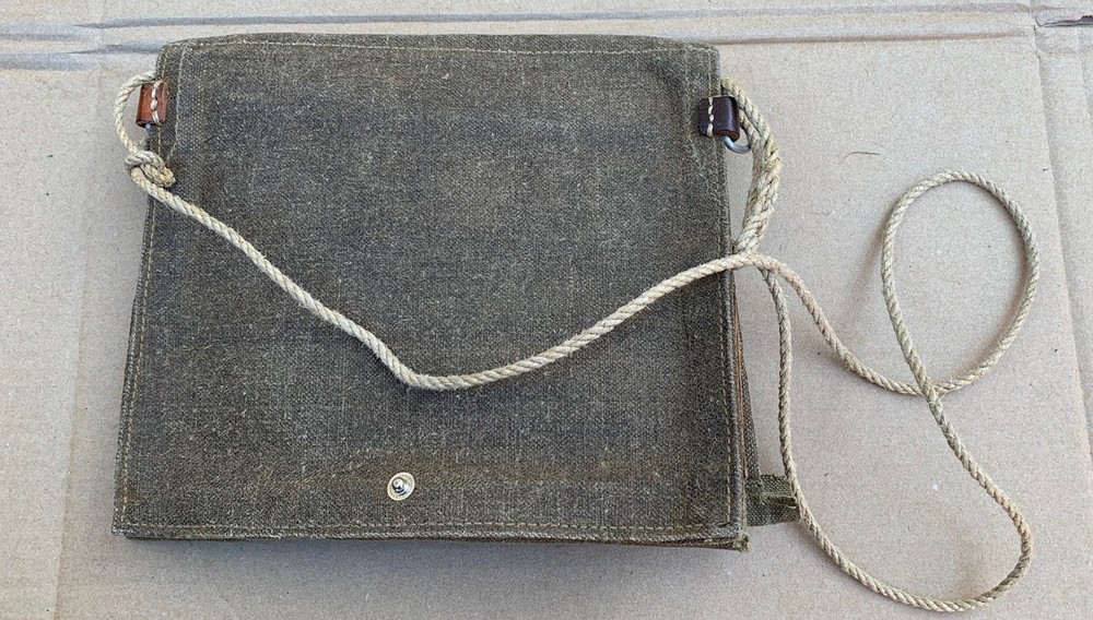 WWII Swedish Military M39 Canvas Map Case