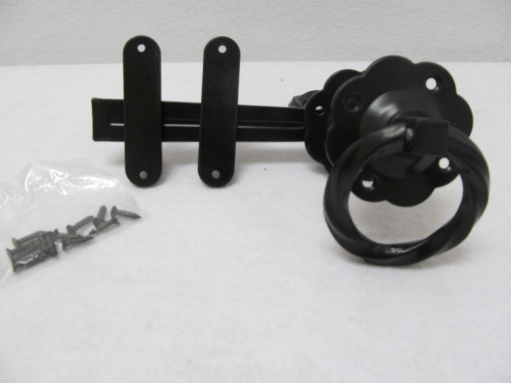 Twisted Gate Ring Latch Decorative Vintage Style Opens from Both Sides