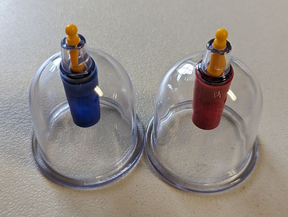 2 Pcs Pump Cupping Therapy Cups 1.5" Size