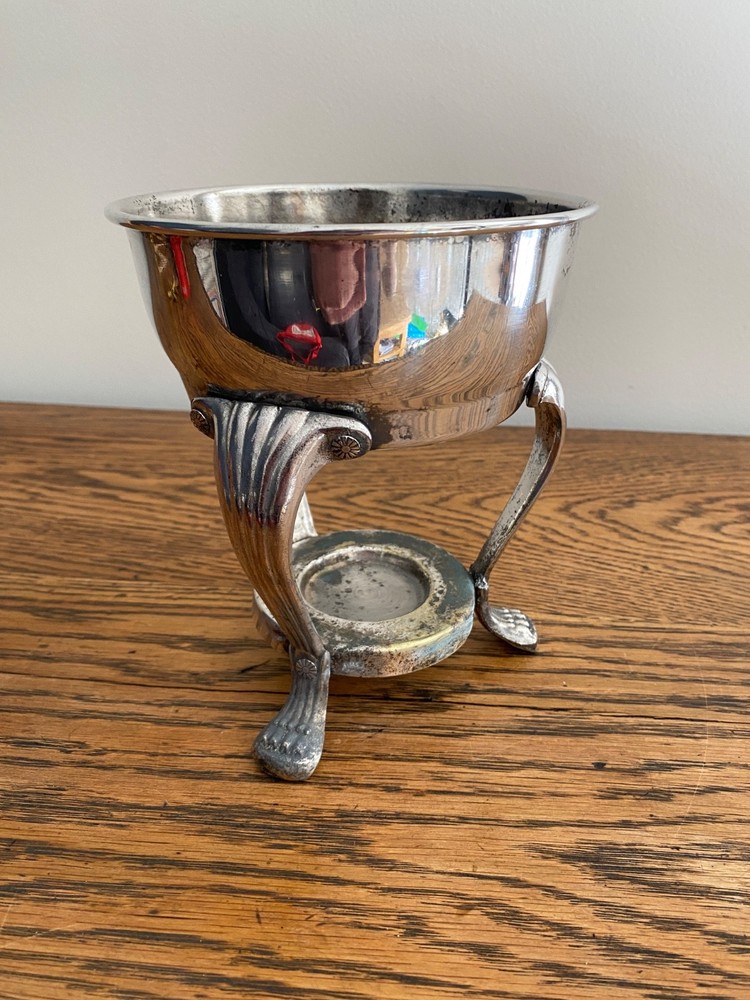VINTAGE SILVER PLATE WARMING STAND BY FB ROGERS