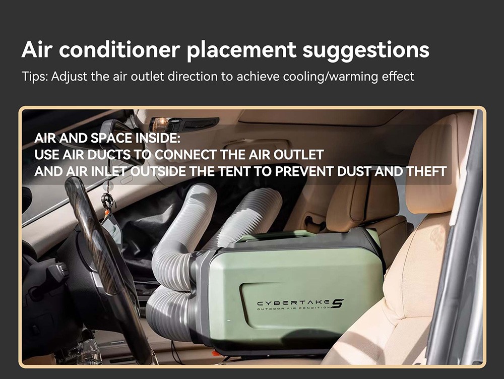 CYBERTAKE S1 Pro Portable Air Conditioner with Panasonic Compressor for Camping