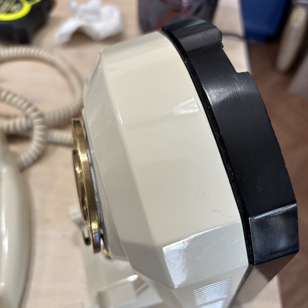 Automatic Electric Type 50- Ivory With Brass Trim Phone UNTESTED