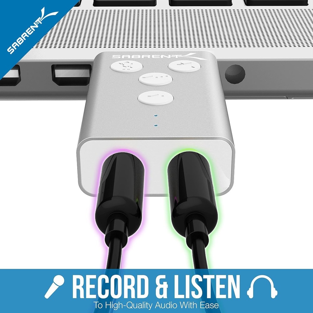 USB 3D Stereo Sound Adapter for Windows & Mac