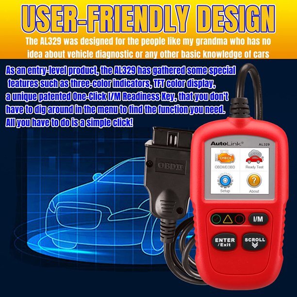 Autel Autolink AL329 OBDII Scanner Automative Code Reader/Clear Diagnostic Tool