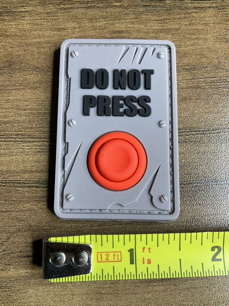 Patch PVC Tactical Morale HOOK-3D PVC Do Not Press My Button