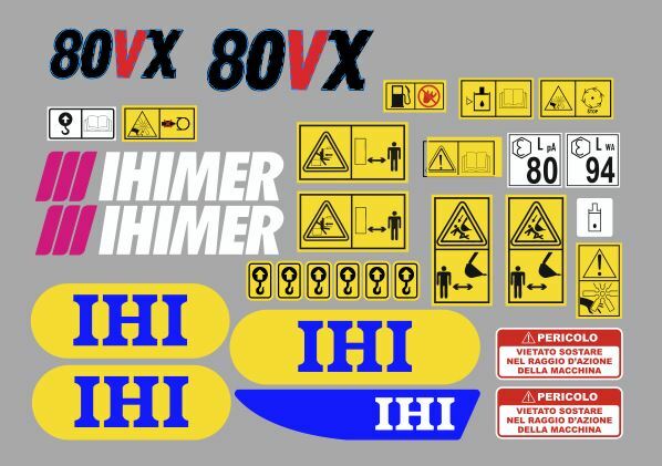 Ihimer 80 VX Adhesive Stickers Complete Kit