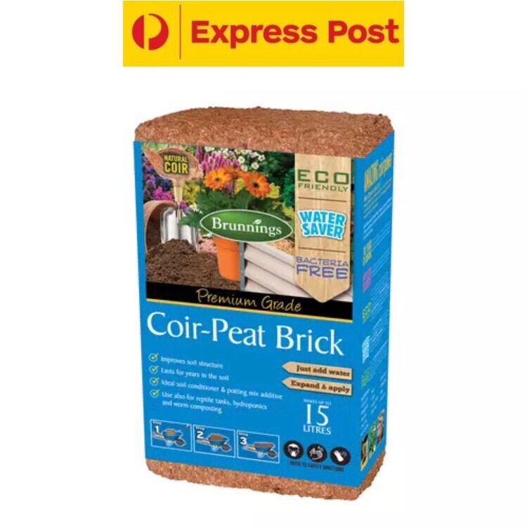 Brunnings 15L Coir Peat Brick - EXPRESS POST