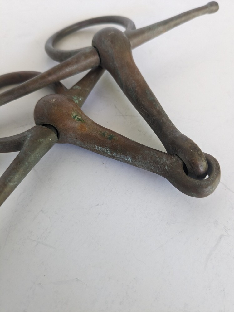 Vintage Full Copper Snaffle Bit. Some engraving. England?