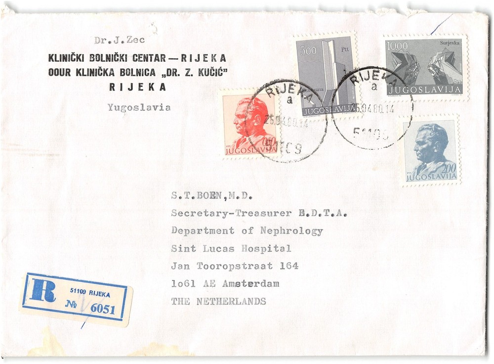 Registered cover to the Netherlands