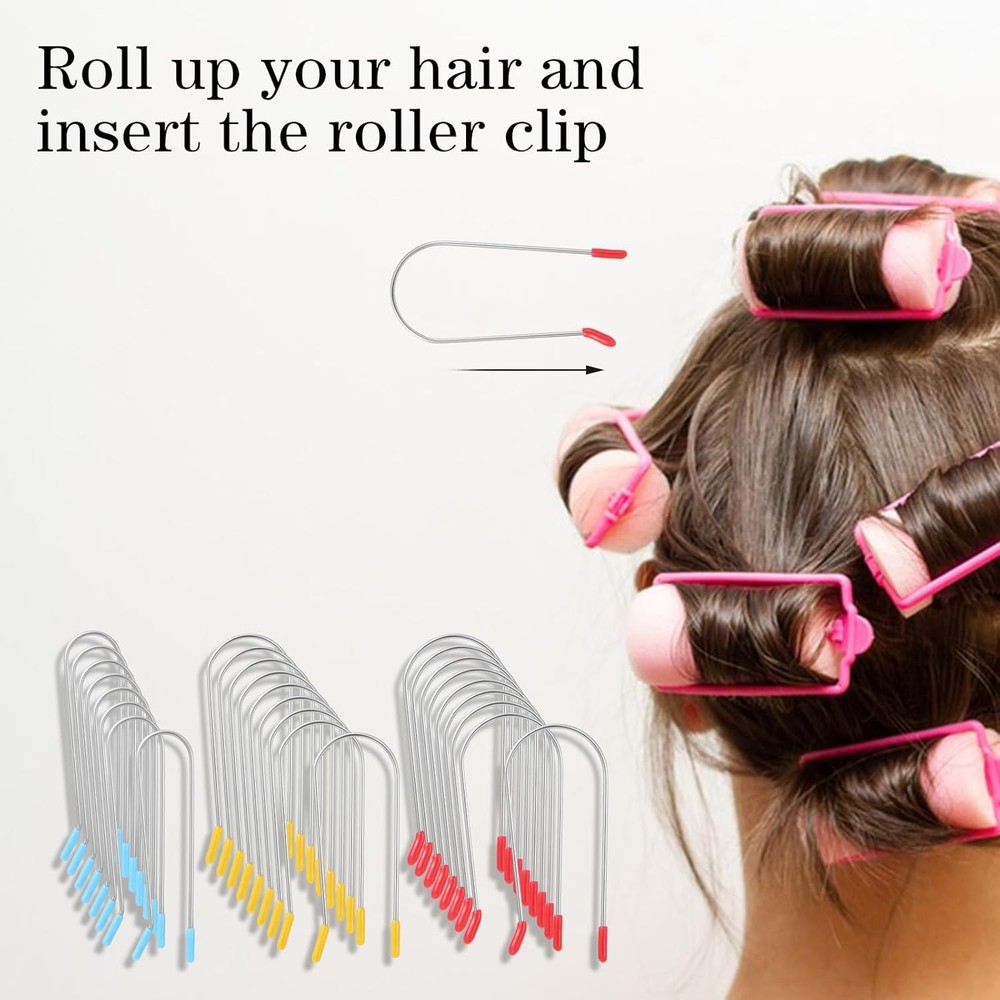 24pcs Hot Roller Clips Replacement Kit Fits All Sized Heated Rollers Curlers