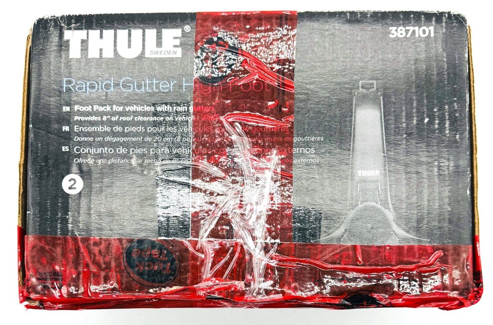 Thule Rapid Gutter High Foot Pack (4-Pack) - (Model 387101) MISSING 1 PART READ