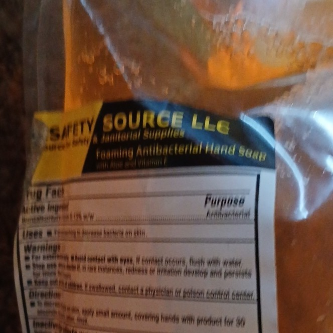 Safety Source LLC Foaming Antibacterial Hand Soap Refill Bag