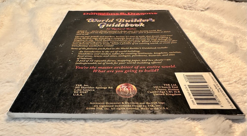 Advanced Dungeons & Dragons World Builder’s Book TSR 1996