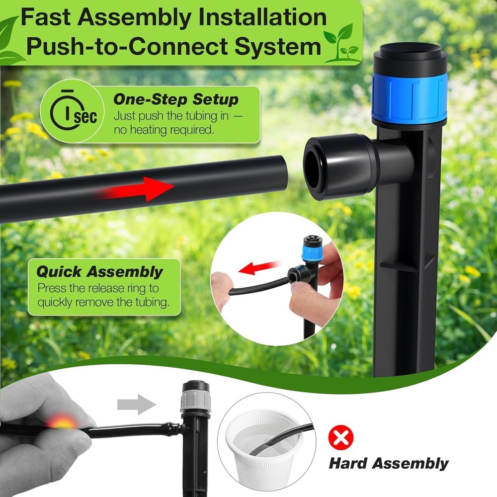 300FT Drip Irrigation System Kit, Automatic Watering