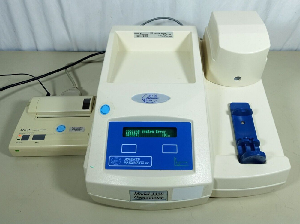 Advanced Instruments Model 3320 Micro Osmometer Single Sample w/DPU-414 Printer