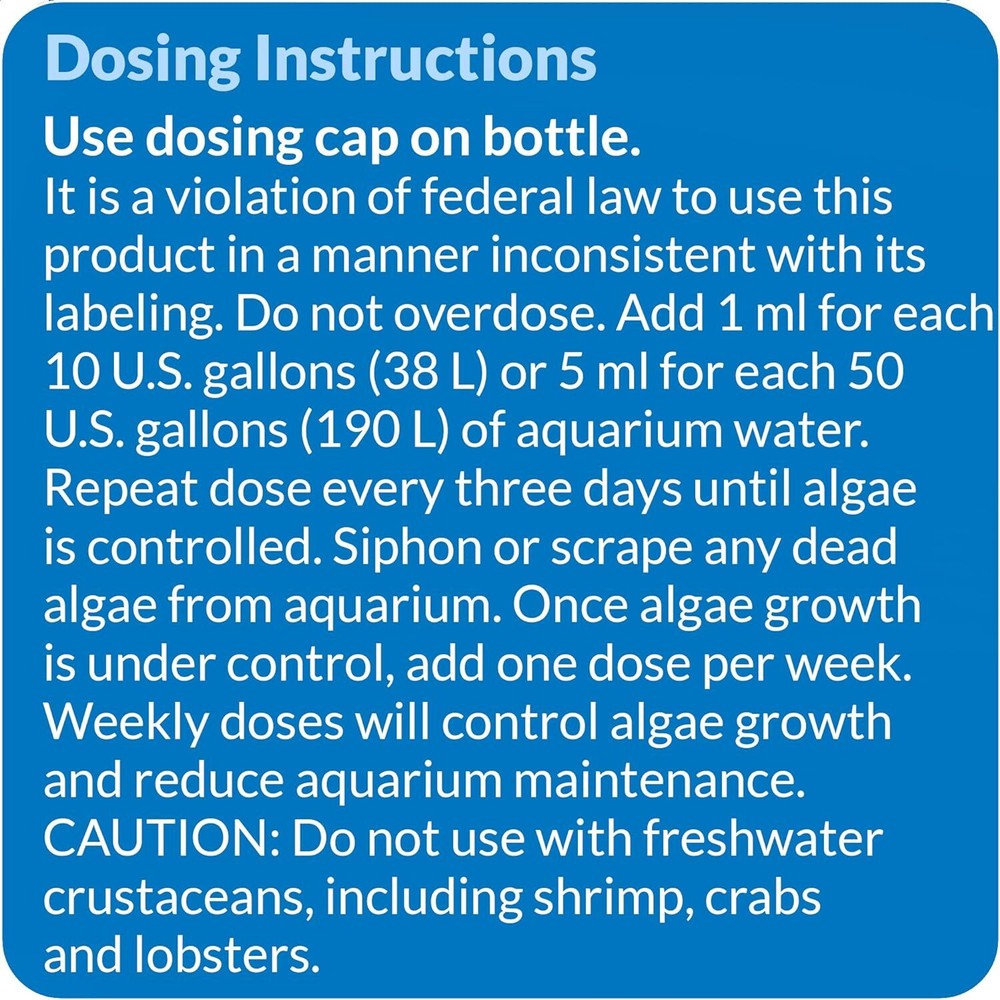 API AlgaeFix Carded Controls Algae Growth in Freshwater Aquariums 1.25 oz