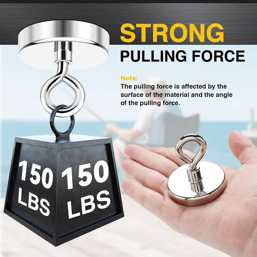 150lbs Pulling Force Neodymium Fishing Magnet - Explore Underwater Treasures