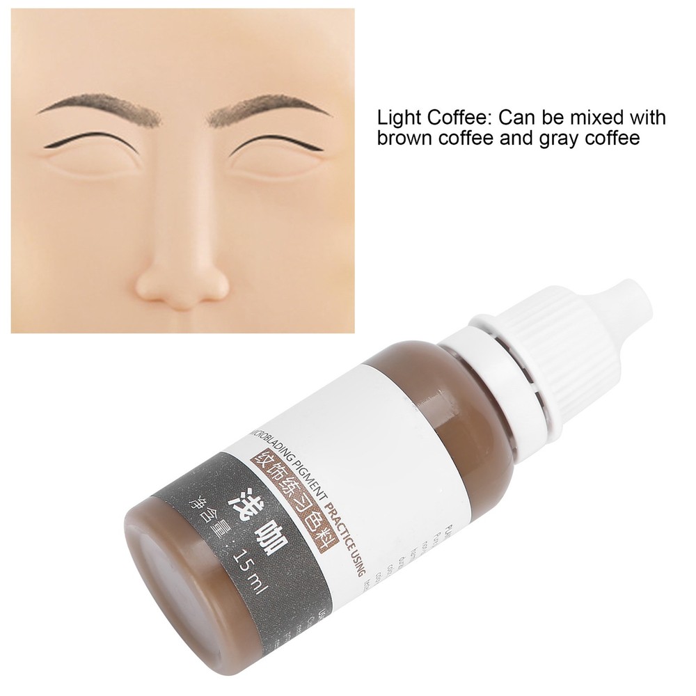 (Light Coffee)15ml Eyebrow Tattoo Pigment Microblading SemiPermanen WT