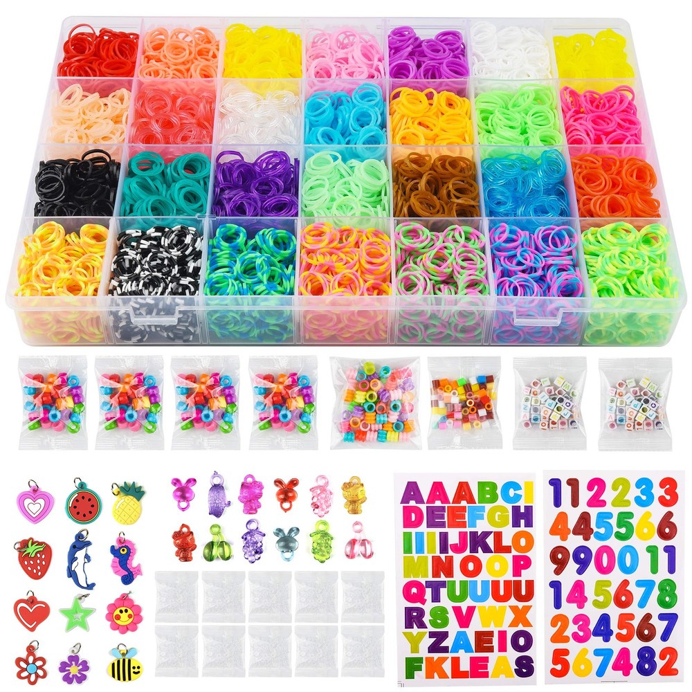 DIY 18000+ Rubber Bands Kits Multicolor