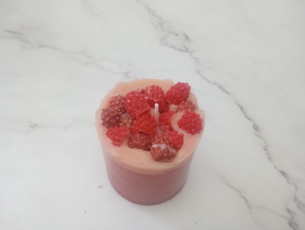 Soy Wax Raspberry Pillar Candle