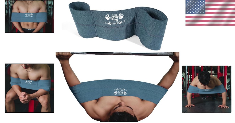 Blue Adjustable Bench Press Band for Weightlifting - Comfort & Performance Boost