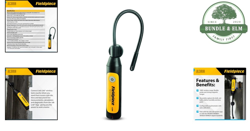 Compact Psychrometer Probe for Job Link App with Remote Data Functionality